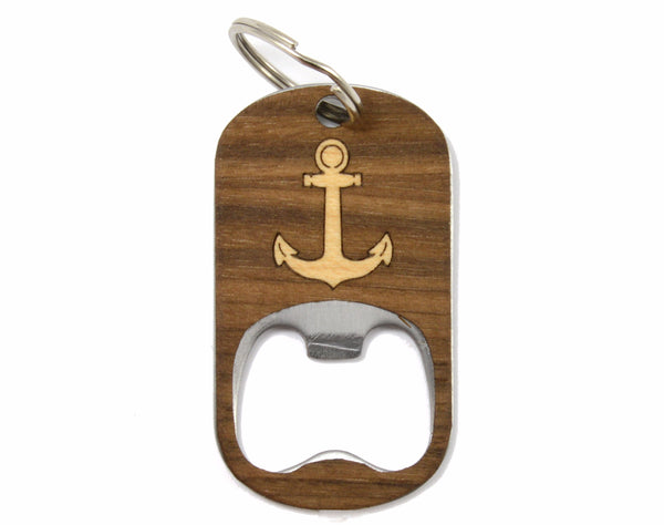 Anchor Wood Keychain Bottle Opener The Wood Reserve
