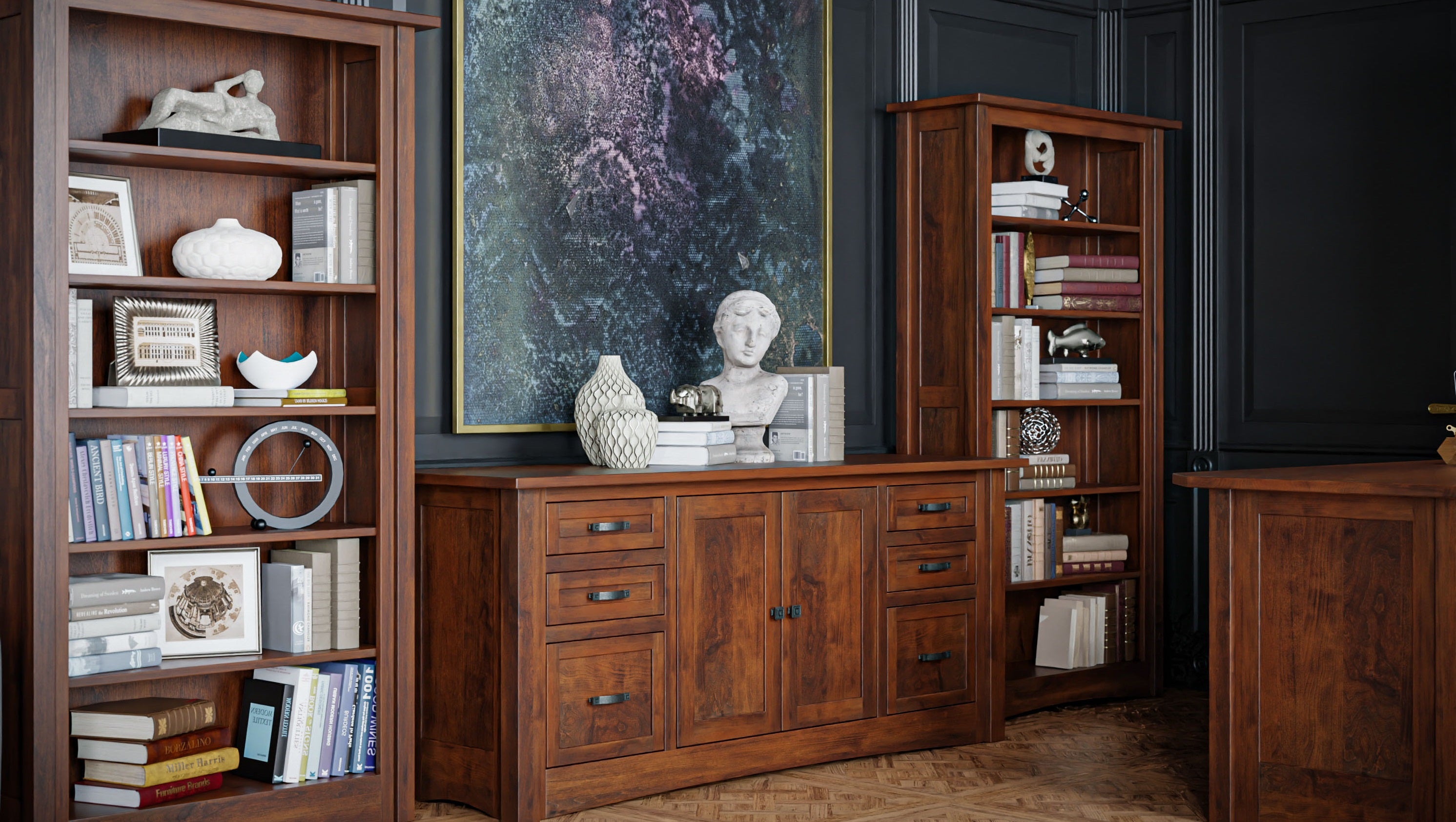 Amish Handcrafted Bookcases, File Cabinets, & Credenzas