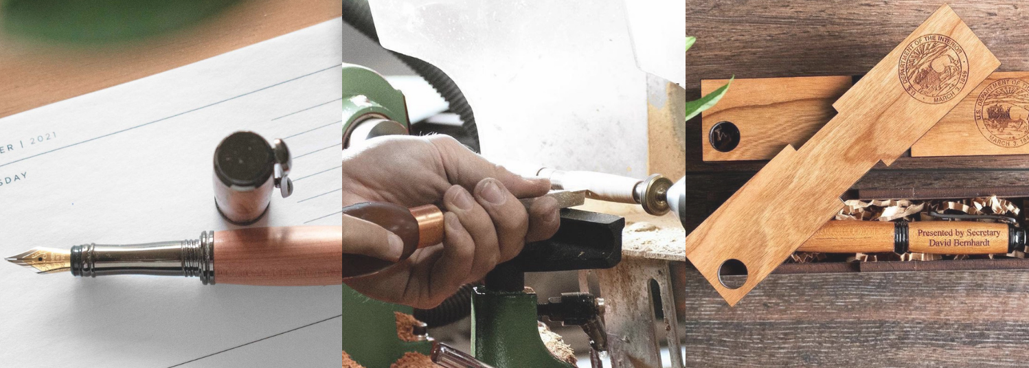 Hand Turned Solid Wood Pens from The Wood Reserve