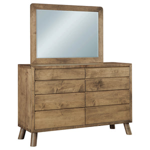 Troy - Amish Solid Wood 8 Drawer Dresser W/ Optional Mirror