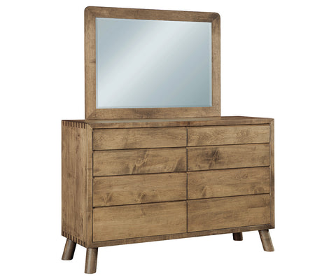 Troy - Amish Solid Wood 8 Drawer Dresser W/ Optional Mirror
