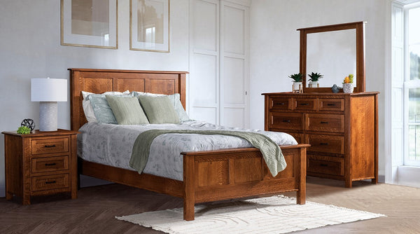 Hudson - Amish Handcrafted 9 Drawer Dresser w/ Optional Mirror