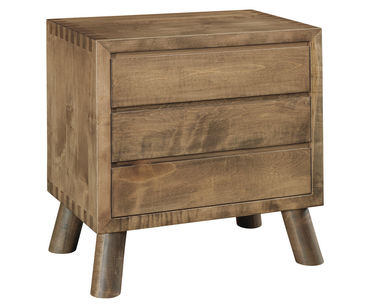 Troy - Amish Solid Wood 3 Drawer Nightstand