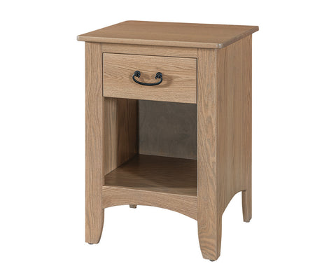 Somerset- Amish Solid Wood 1 Drawer Nightstand W/ Optional Hidden Compartment