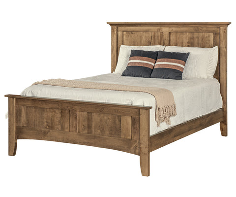 Riverdale - Amish Solid Wood Panel Bed With Rail & Foot Board