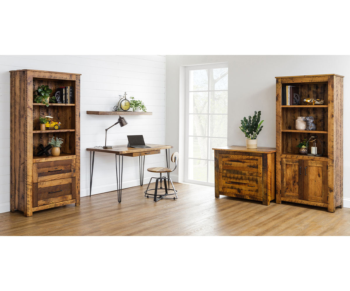 Urban Lodge - Amish Hardwood 6' Bookcase With Lower Doors