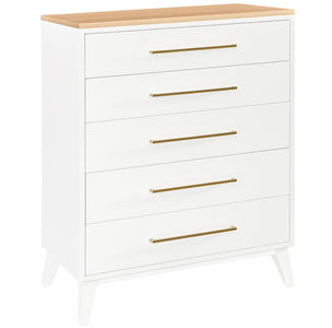 Sofi - Mid Century Modern 5 Drawer Chest / QUICK-SHIP