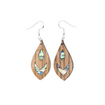 Tear Drop Earrings - Zebrawood