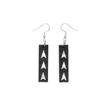 Chevron Earrings - Zebrawood