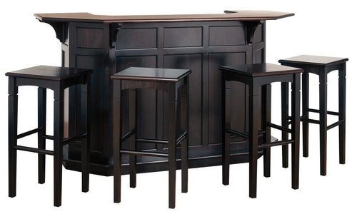 The Tavern - Amish Handcrafted Home Bar - Traditional Contemporary Style
