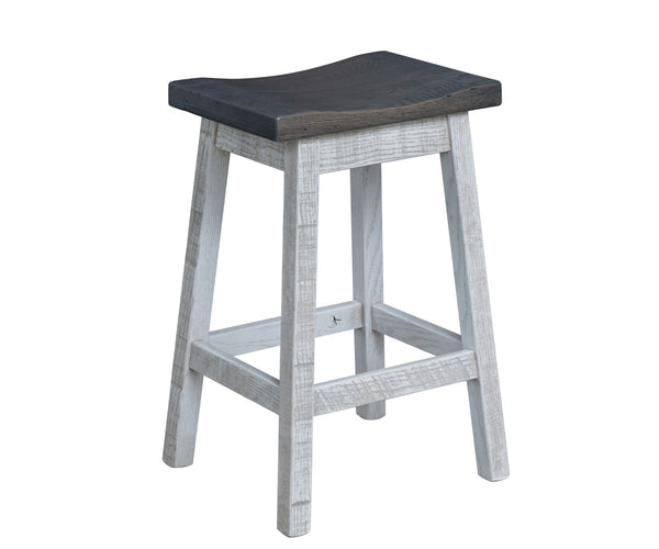 Salina - Reclaimed Barnwood Bar Stool - The Wood Reserve