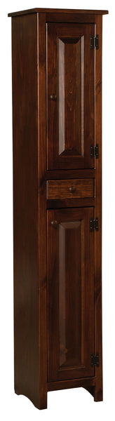 Vintage Pine- Amish Handcrafted Large Pantry Cabinet With Drawer