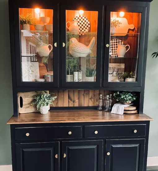 Lancaster Amish Shaker Style China Hutch 60