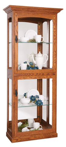 Amish Solid Wood Large Traditional Curio Display Cabinet