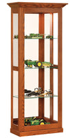 Amish Solid Wood Small Sliding Door Curio Display Cabinet