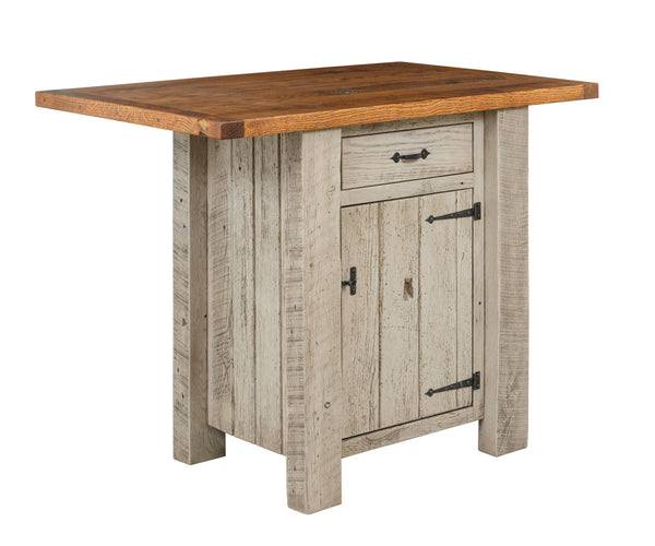 Barnwood - Reclaimed Barnwood Single Door Kitchen Island