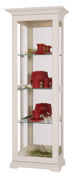 Amish Solid Wood Mini Sliding Door Curio Display Cabinet