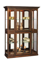 Amish Hardwood Side Lite Curio Display Cabinet