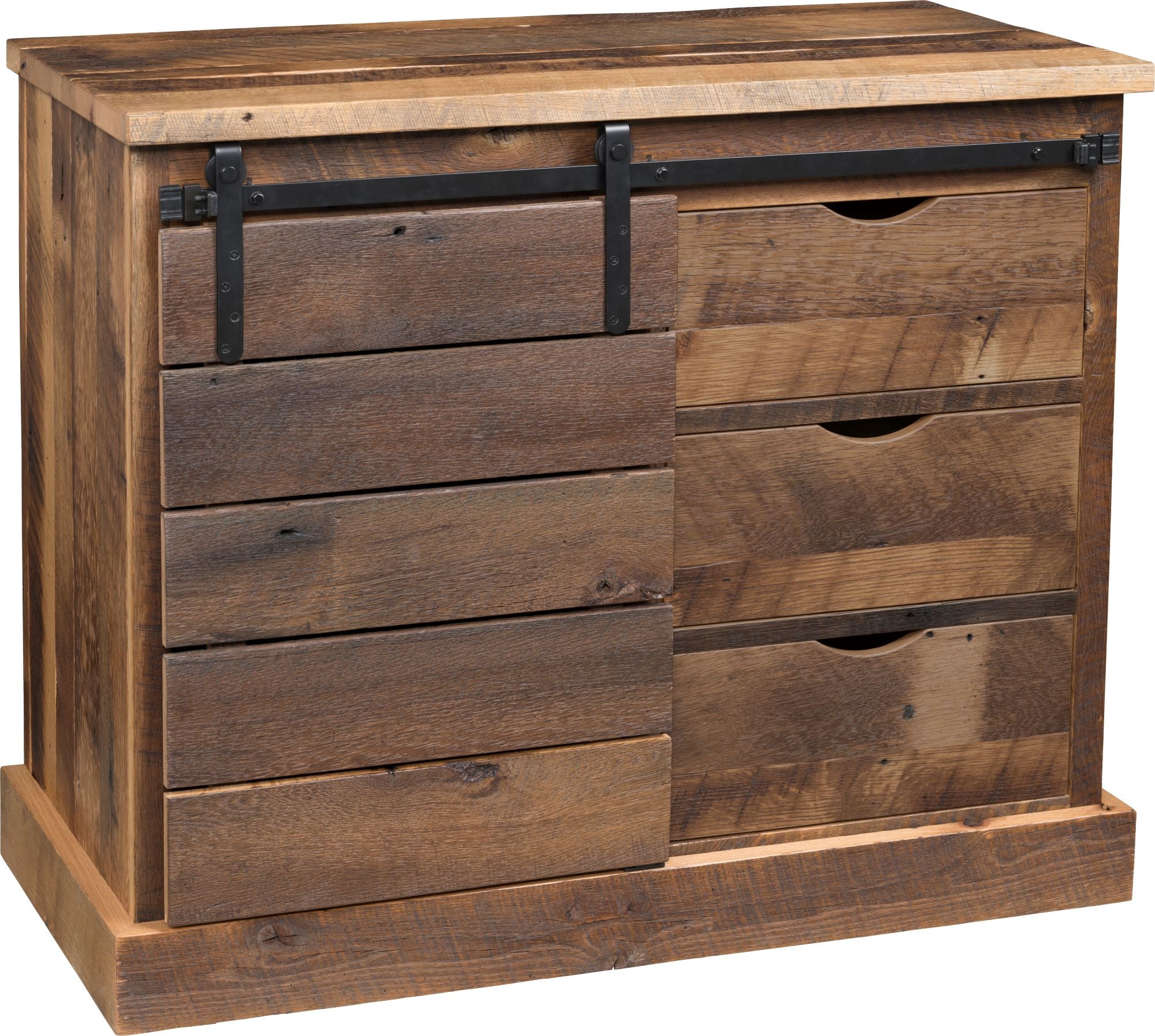 Reclaimed Barnwood Coffee Bar w/ Sliding Barn Door