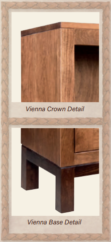 Vienna - Amish Mid Century Modern Bookcase - 24" Width