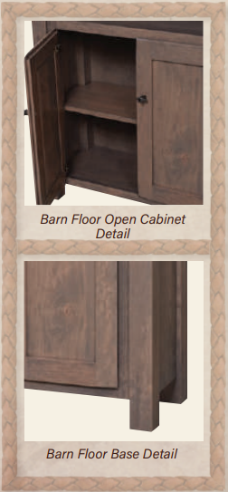 Barn Floor - Amish Solid Wood Bookcase / 36" Width / 5 Height Options