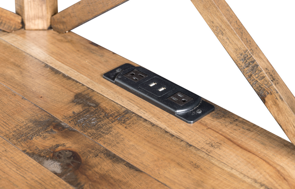 Princeton - Rough Sawn Hickory Corner Cofee Bar