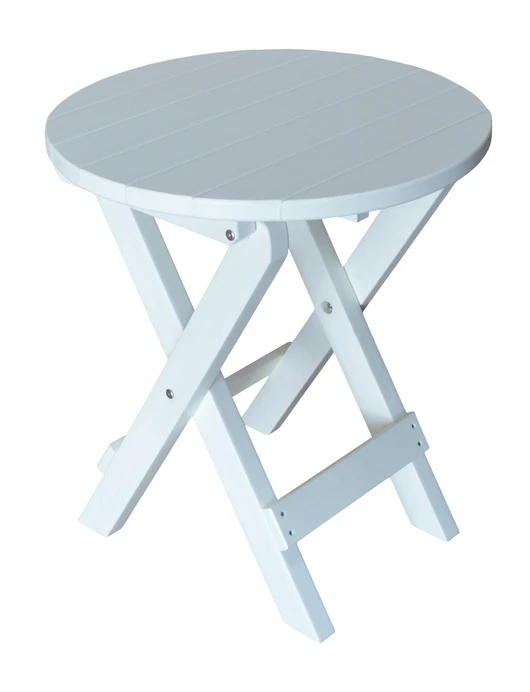 thumbnail image 2 of PHI VILLA Round Outdoor Folding Bistro Table - Metal & Glass, Rattan Look, 16" X 20" (Black) 2 of 5