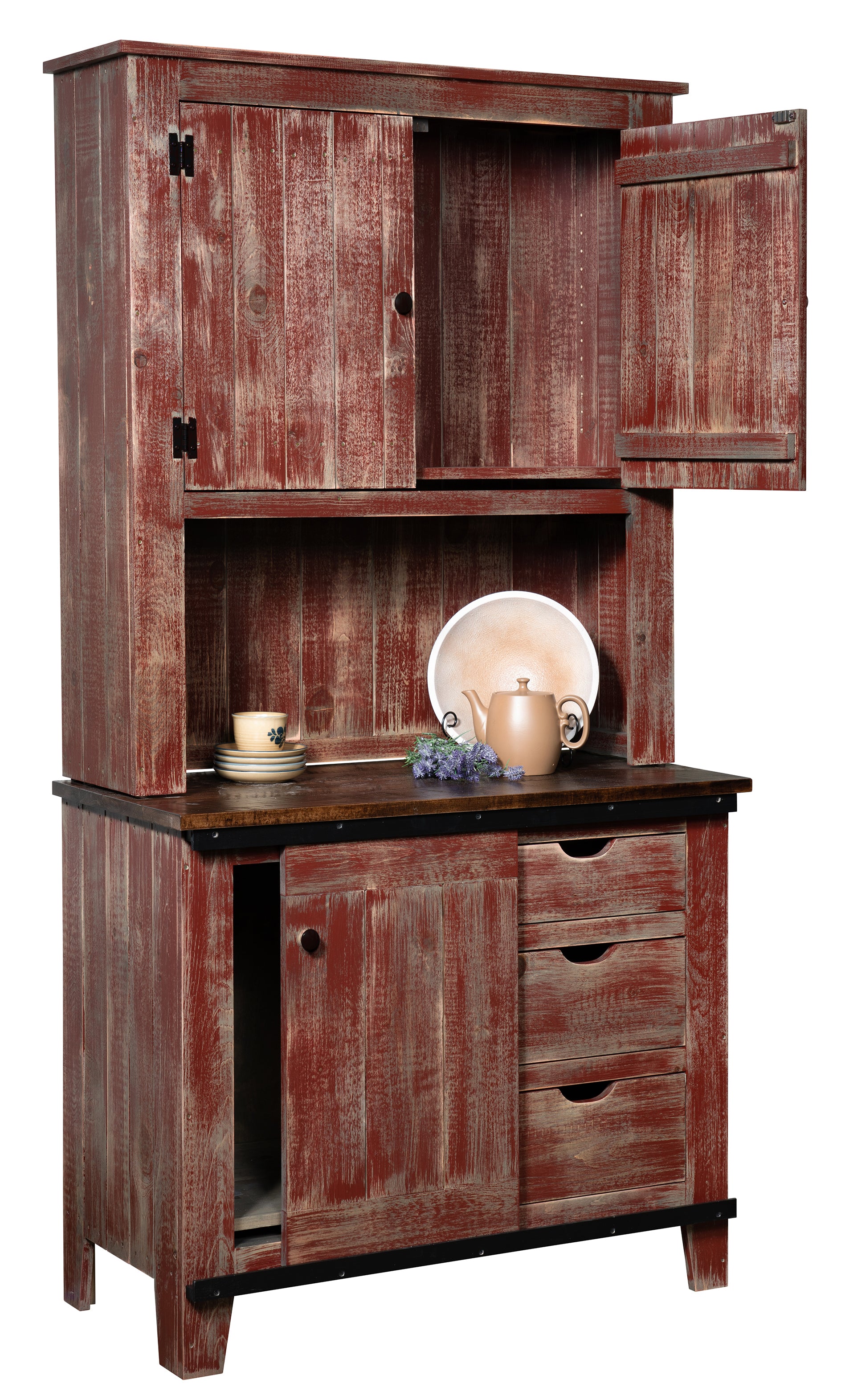 Eagle River - Amish Handcrafted Cabinet With Hutch
