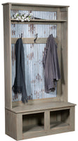 Aspen Rustic Hall Tree Bench