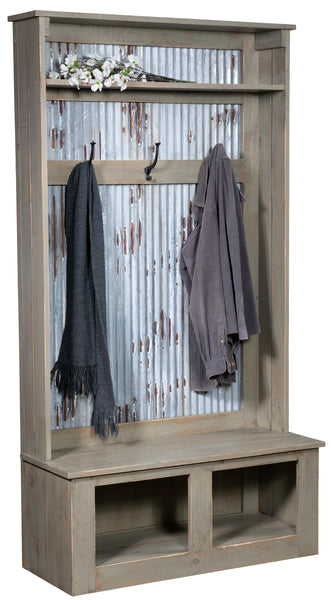 Aspen Rustic Hall Tree Bench