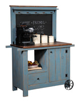Gold Mine - Amish Handcrafted Coffee Wagon With Optional Chalk Board