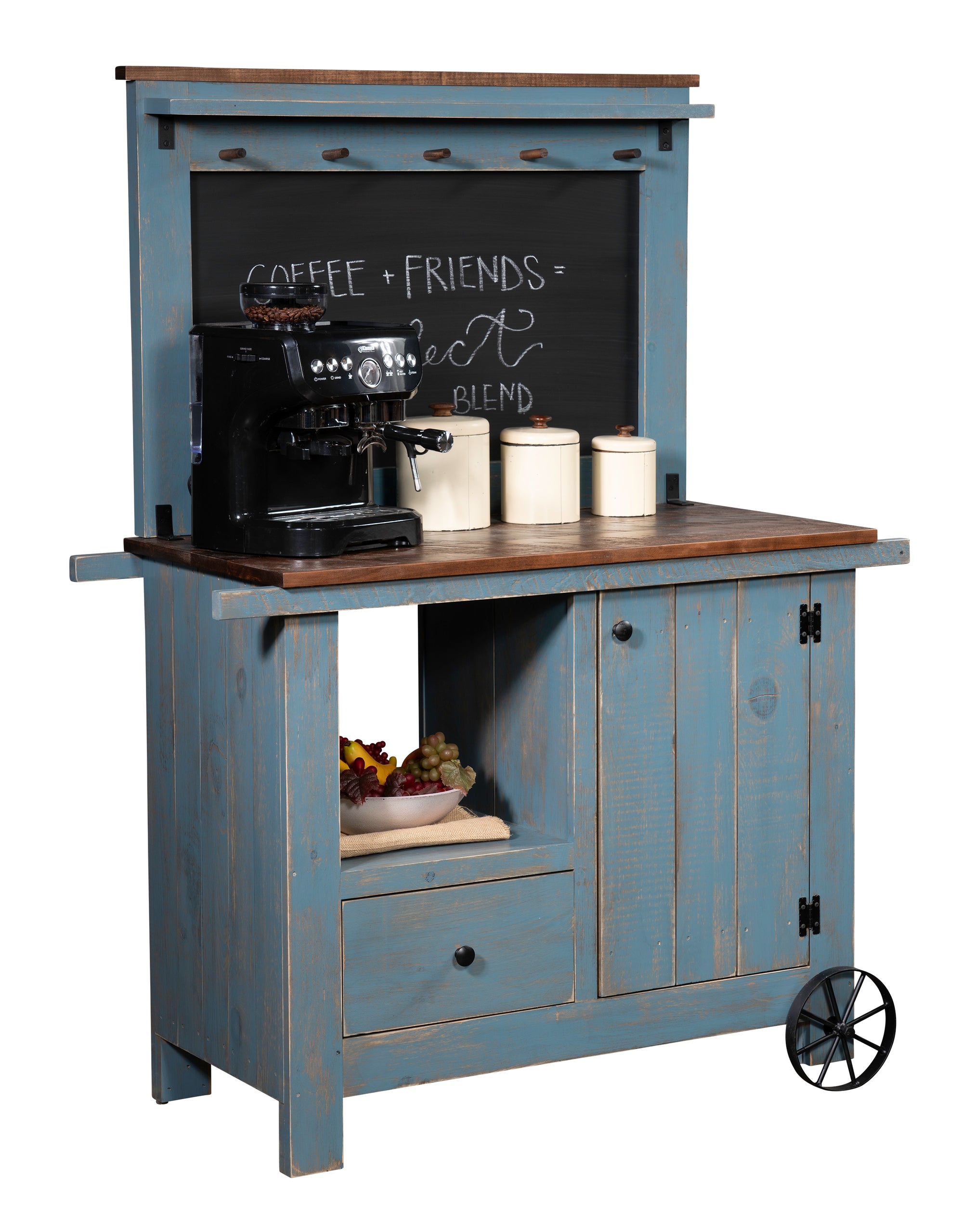 Gold Mine - Amish Handcrafted Coffee Wagon With Optional Chalk Board