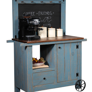 Gold Mine - Amish Handcrafted Coffee Wagon With Optional Chalk Board