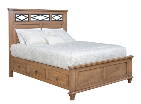 Crescent Creek - Hardwood Iron Bed with Optional Under Bed Storage