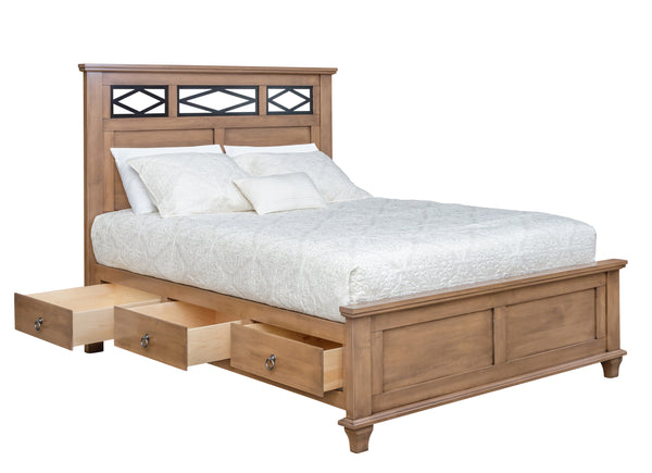 Crescent Creek - Hardwood Iron Bed with Optional Under Bed Storage