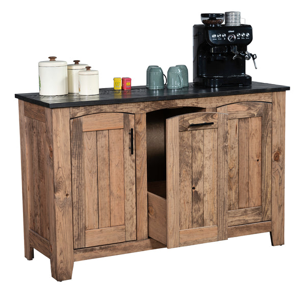 Sweet Water - Amish Handcrafted Buffet Cabinet With Trash Bin