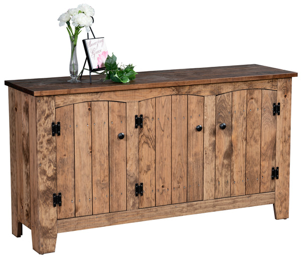 Crawford- Amish Handcrafted Buffet Cabinet With 3 Doors