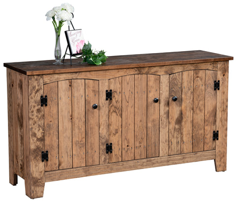 Crawford- Amish Handcrafted Buffet Cabinet With 3 Doors