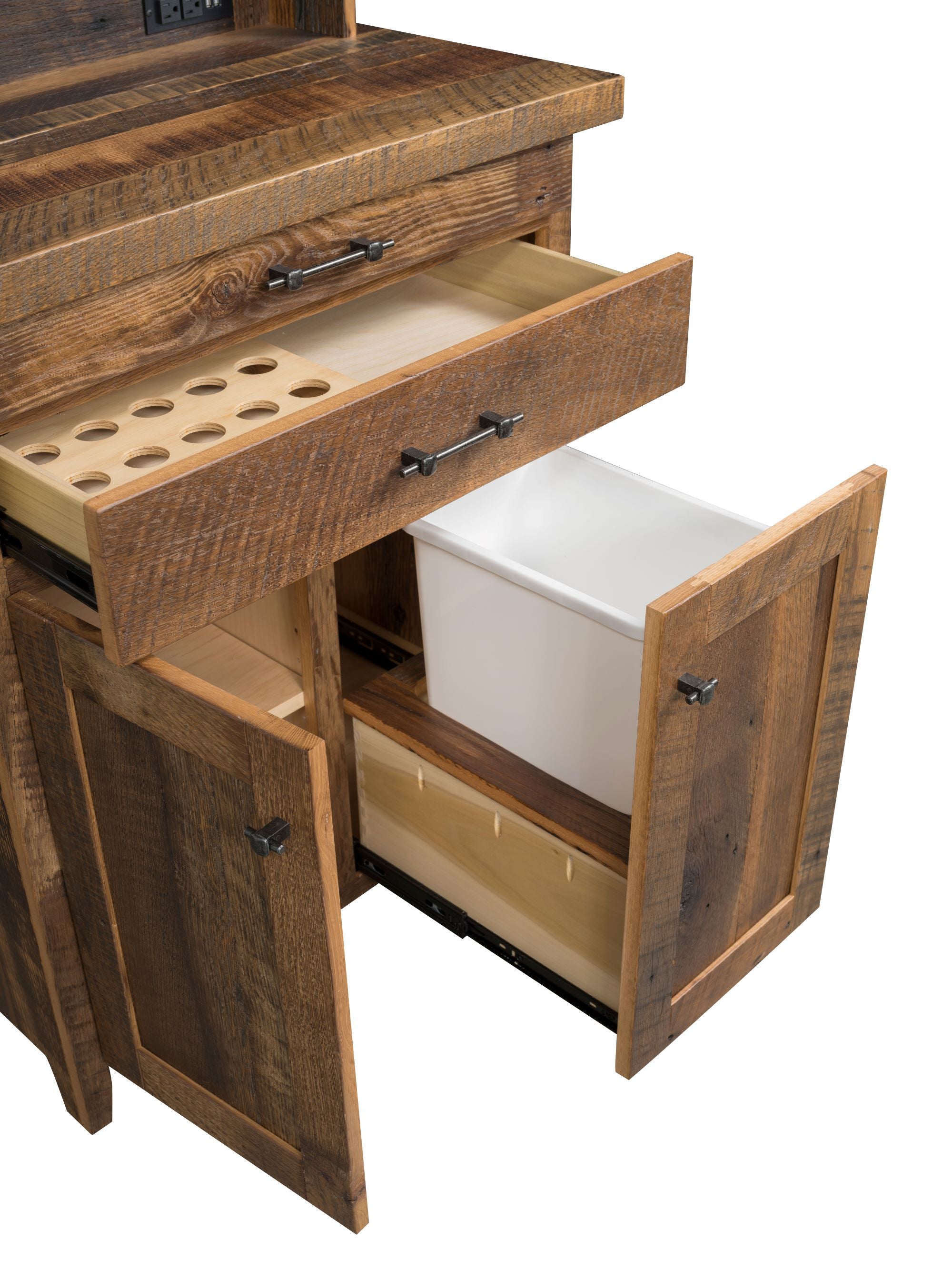 Ranch House - Reclaimed Barnwood Coffee Cabinet 