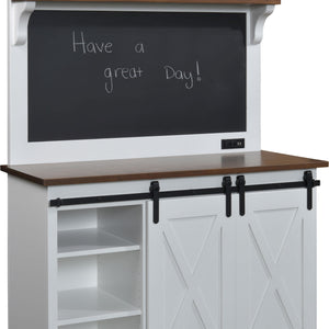Bradford - Barn Door Coffee & Wine Bar - 2 Adjustable Shelves