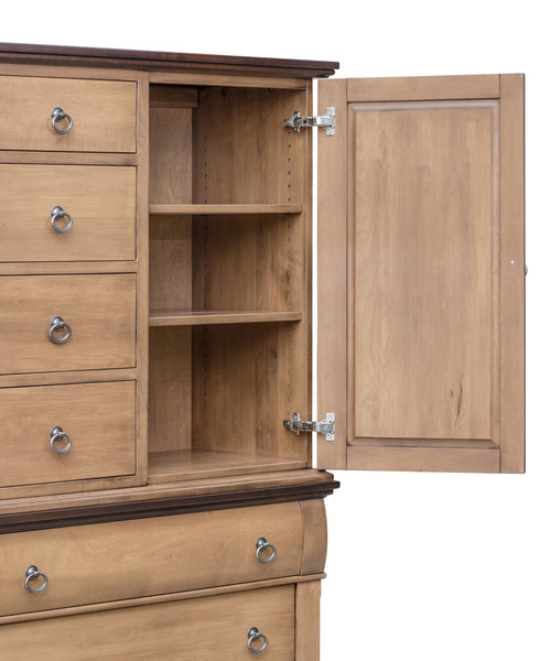 Crescent Creek - Hardwood Amish Door & Drawer Armoire