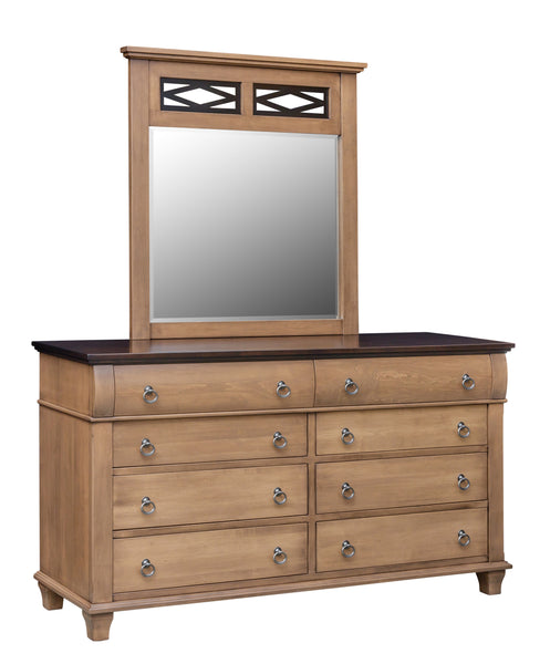 Crescent Creek - Hardwood Amish Triple Dresser with Optional Mirror