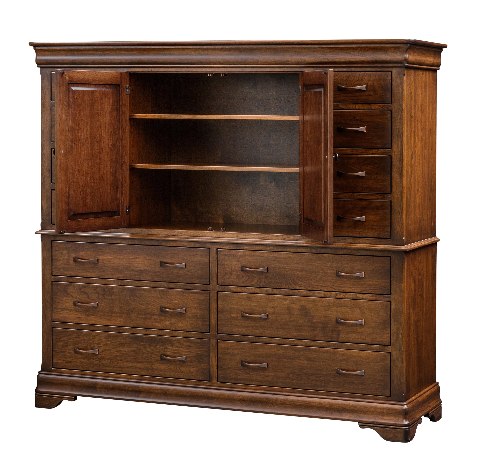 Chateau - Hardwood Amish Chifforobe - Armoire Chateau - Hardwood Amish Chifforobe - Armoire
