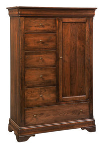 Chateau - Hardwood Amish Door and Drawer Chest (64 Inches High)