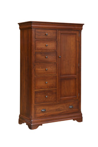 Chateau - Hardwood Amish Door and Drawer Chest (71 Inches High)