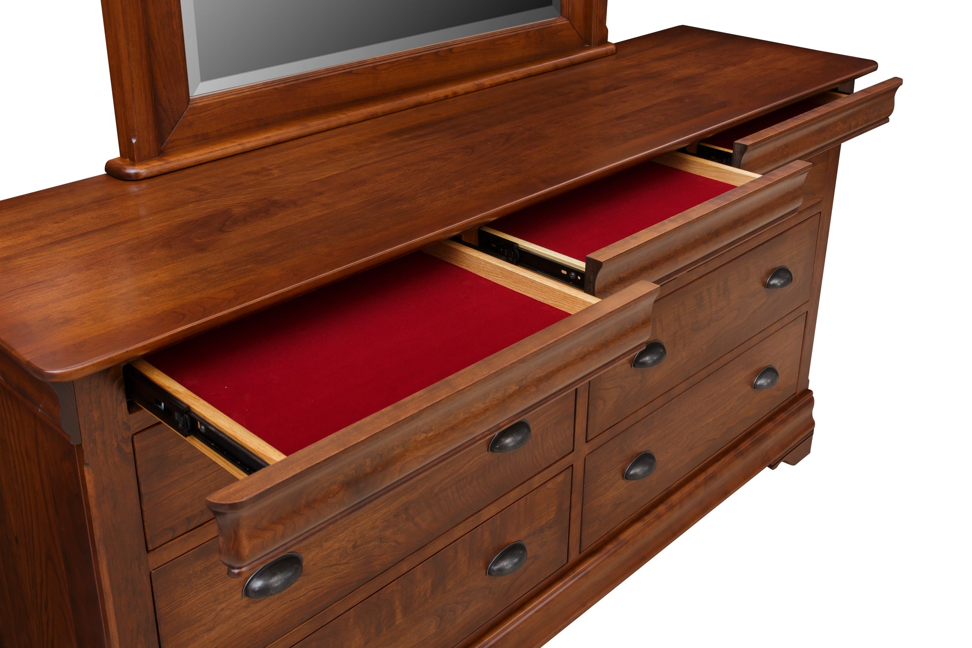 Hidden Felt Lined Drawers