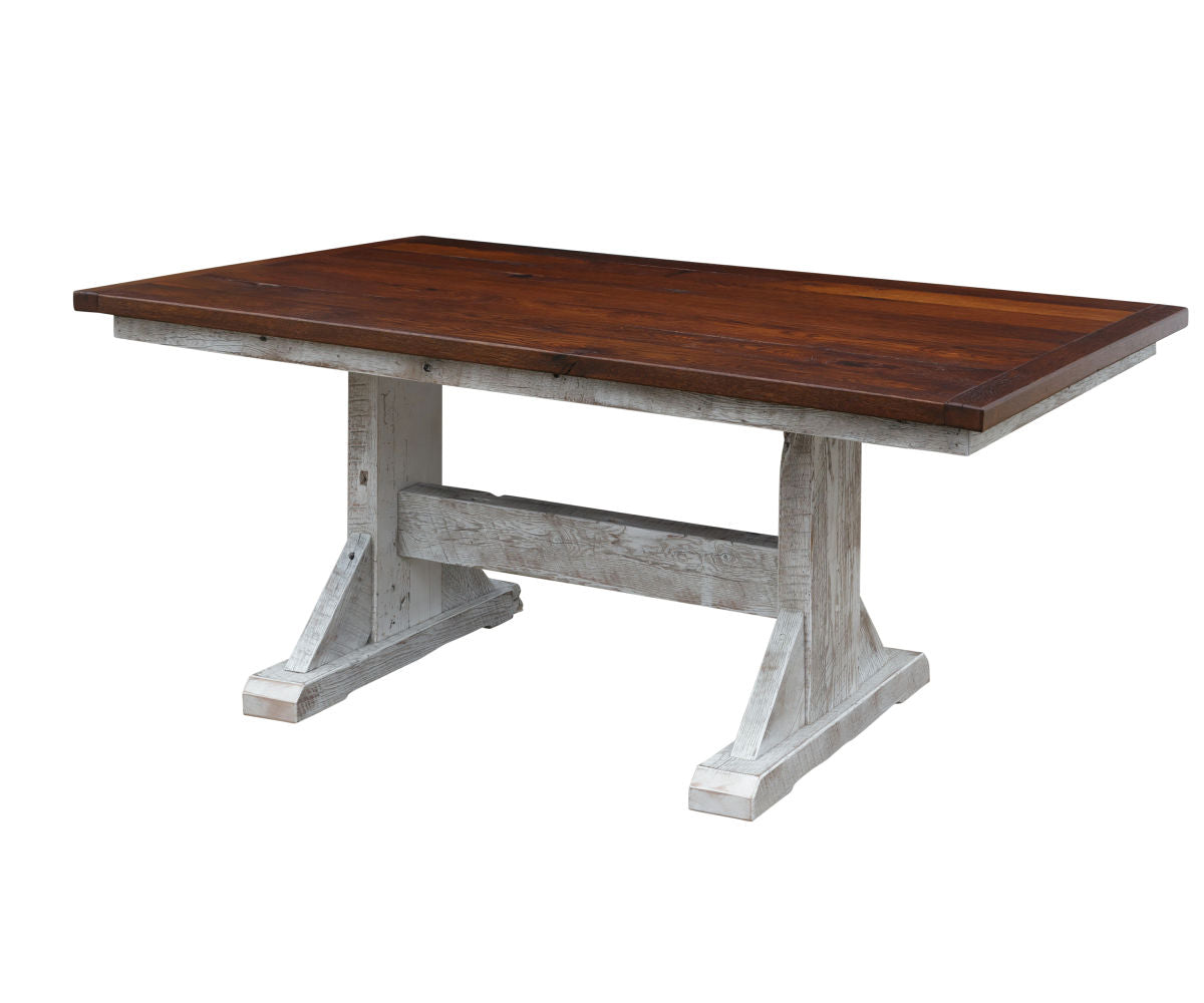 Silverton - Reclaimed Barnwood Dining Trestle Table