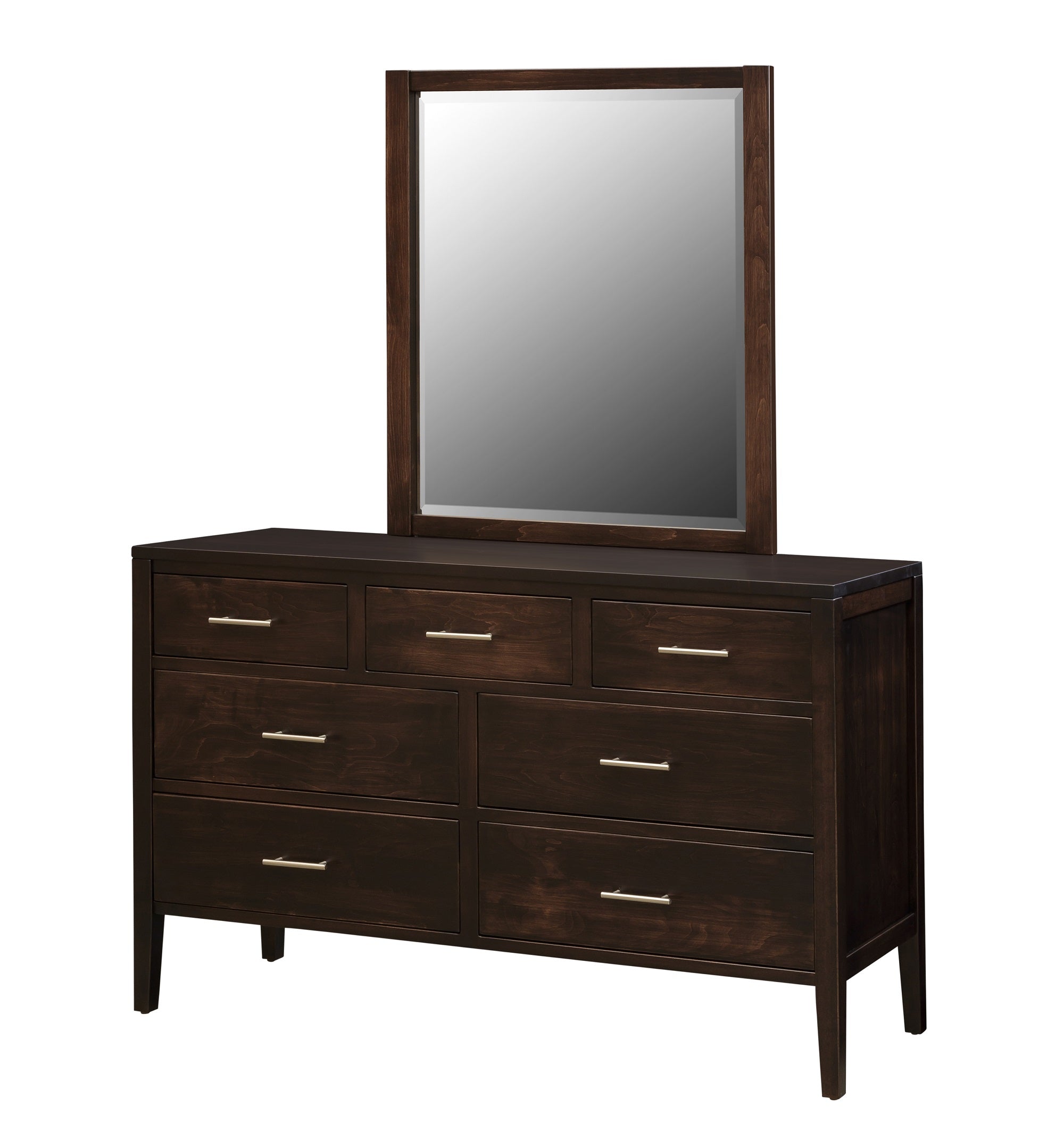 Albany - Hardwood 7-Drawer Dresser w/ Optional Mirror