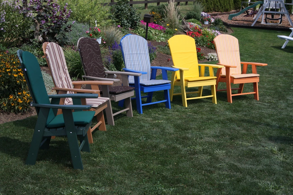 Poly Outdoor Upright Adirondack Chair Solid Color The Wood Reserve