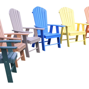 Poly Outdoor Upright Adirondack Chair - Solid Color